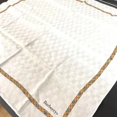 Burberry ハンカチ 48.5㎝　白/リボン柄