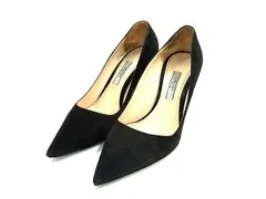 PRADA プラダ スエード ヒール パンプス 表記サイズ 35 (約22.0cm) 靴 シューズ レディース ブラック系 DK5866