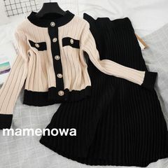 韓国　セットアップ　ニット カーディガン ロングスカート 　レディース　服　冬　春　卒園式　卒業式　入園式　入学式