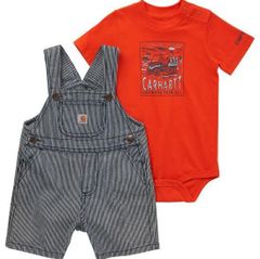 【新品】カーハート ベビー服 2点セット Carhartt セットアップ ロンパース ボディスーツ オーバーオール ロゴ キッズ 子供服 男の子 女の子