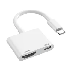 【特売】USB Type C HDMI 変換アダプタ 【2024新登場】 iPhone 15 HDMI 変換ケーブル 2in1 4K 遅延なし音声同期出力 急速充電 電源不要 設定不要 iPad/iPhone用 Digital AVアダプタ ミラーリング TV