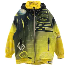 サロモン UNISEX 総柄 スノーボード 中綿ジャケット L イエロー系 SALOMON スノーウェア 裏メッシュ メンズ