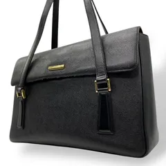 美品 BURBERRY バーバリー ハンドバッグ トートバッグ 黒 ブラック レザー ロゴ ゴールド金具 肩掛け可 メンズ レディース ノバチェック D