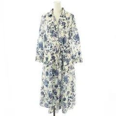 ダイアグラム グレースコンチネンタル Diagram GRACE CONTINENTAL サラサシャツワンピース ロング ベルト付き 38 ホワイト ブルー /DF ■OS ■SH