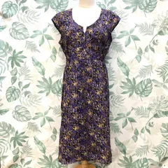 GR947 エディーバウアー コットンワンピース パープル