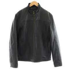 コールハーン COLE HAAN レザージャケット 革ジャン ブルゾン ジャンパー ラムスキン 羊革 S 黒 ブラック ■GY18 /MWのサムネイル