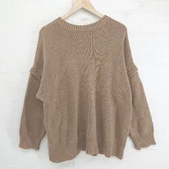 ◇ LOWRYS FARM 長袖 ビッグシルエット ニット カーディガン サイズ F ブラウン ベージュ系 レディース E  【1305010008541】