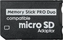 【在庫セール】Chaojibao 1個 microSD → メモリースティック Pro Duo SDHC/SDXCカード対応変換アダプタ PSPメモリーカード変換器 (ブラック)