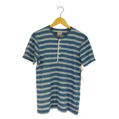 ヘルスニット Healthknit SPORTSWEAR ボーダー ヘンリーネックTシャツ メンズ import：S 