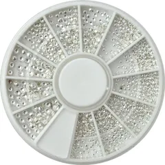 【送料無料】スタッズ 大量800粒 メタルスタッズ ラインストーン シルバー お試しセット ケース付き ネイル工房 【お試しセット 大量スタッズ★シルバー】