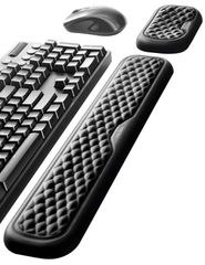 【特価セール】低反発 パームレスト クッション 手首置き 人間工学デザイン キーボード コンピュータ/タイピング/オフィス/仕事/家庭/ゲーム用（ブラック リストレスト 44cm+15cm） VAYDEER