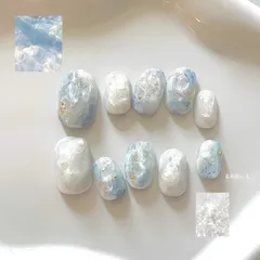 【現品限り】透き通る光のやさしい水底ショートオーバル/10枚セット／匿名発送／送料無料