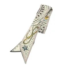 Dior ディオール ミッツァ シルクスカーフ 運命の輪  ホワイト