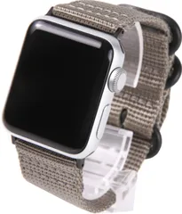 Apple Watch 対応ベルト コンパチブル 時計バンド NATOベルト アップルウォッチ交換ストラップ iWatch 38mm 40mm 41mm 42mm 44mm 45mm Watch Se [グレー(黒バックル)] [42mm/44mm/45mm]