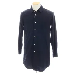 【中古】コムデギャルソンオムプリュス COMME des GARCONS HOMME PLUS ポリエステル ロング カジュアルシャツ ダークネイビー【サイズXS】【メンズ】