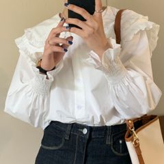 organdyfrill layered point gather sleeve - メルカリ