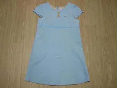 ミキハウス アウトレット miki house mikihouse 子供服 女の子 ジャンパースカート 120cm ★2 サックスブルー 起毛 防寒 秋 冬 ガールズ 女児 キッズ 【中古】 ユーズド リサイクル 古着