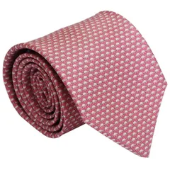 新品サルバトーレ フェラガモ salvatore ferrgamo ネクタイ ピンク系 シルク100％ イタリー製 702635 ギフト プレゼント