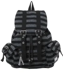 TENSE DANCE テンセダンス ボーダー リュック TENSE DANCE] Wool stripe backpack_black 正規品 韓国ブランド