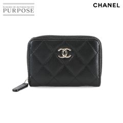 シャネル CHANEL マトラッセ コインケース コインパース 財布 キャビアスキン ブラック ココマーク Matelasse Coin Case 90296081