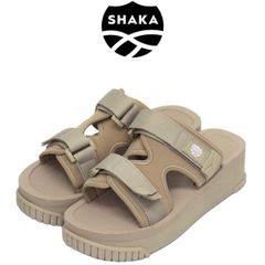 SHAKA (シャカ) WMS SK-314 CHILL OUT PLATFORM チルアウト プラットフォーム ストラップ 厚底 レディース スポーツサンダル BLACK SK013 TAUPE US6-約24.0cm