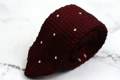 オリヒカ ブランドネクタイ ドット 総柄 シルク メンズ ワインレッド ORIHICA 【中古】