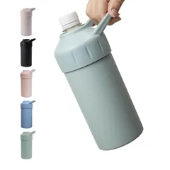 新品　ステンレス鋼 500ml～650ml 熱中症対策 ケース 炭酸 ペットボトルカバー 真空断熱 スポーツドンリクOK 保冷 ペットボトルホルダー (ピスタチオグリーン) fav】 【monet