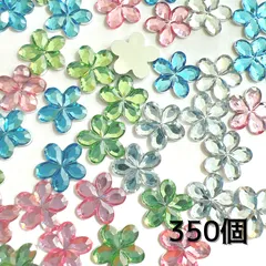 B14　お花のカボション　アソート　350個