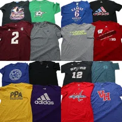 古着卸 まとめ売り スポーツブランドMIX 半袖Tシャツ 16枚セット (メンズ L ) アディダス リーボック フィラ 古着 MZ9508