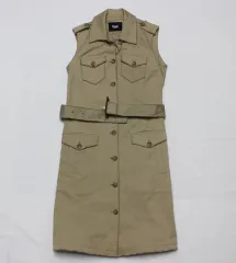 D&G ドルチェ&ガッバーナ 総柄デニムノースリーブワンピ IT40 ロゴy2k D&G ドルチェ&ガッバーナ 総柄デニムノースリーブワンピ IT40