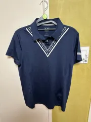 アディダス ゴルフ カラーTシャツ ネイビー L