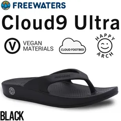 【送料無料】サンダル アウトドアサンダル リカバリーサンダル ビーチサンダル トングサンダル freewaters フリーウォータース Cloud9 Ultra Unisex UO-008 BLK 日本代理店正規品のサムネイル
