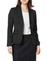 SS_黒 無地(9231650) [オリヒカ] 洗えるウォッシャブルスーツ ジャケット 定番 就活 オールシーズン 通年 黒無地 リクルート レディース 黒 無地(9231650) SS