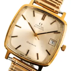 ✨OMEGA✨ジュネーブ✨オートマチック✨デイト✨スクエア✨腕時計✨ 美品 オメガ ジュネーブ スクエア シルバー デイト