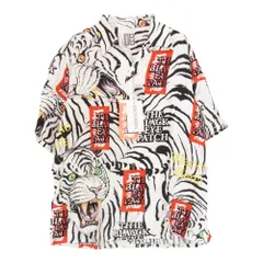 WACKO MARIA ワコマリア 半袖シャツ 22SS WM-HI01 BLACK EYE PATCH ブラックアイパッチ HAWAIIAN SHIRT S/S ハワイアン レーヨン アロハ 半袖 シャツ ホワイト ホワイト系 M【中古】