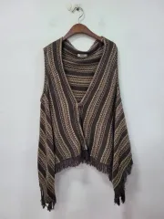 ヴィンテージ パターン フリンジ ニット ベスト