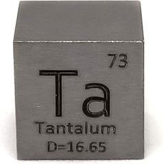 元素標本 タンタル Ta (10mmキューブ・刻印A・通常面)