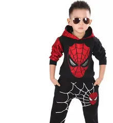 スパイダーマン スウェット ブラック 子供服 男の子  上下 パーカー