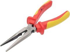 8インチ 絶縁ラジオペンチ ロングニードルノーズプライヤー 1000V VDE認証 顎硬度HRC58～62 ツートンカラーの滑り止めハンドル マイケルプロ MP003067 工具 整備用品 メンテナンス 修理 自動車やバイクの整備に MichaelPro