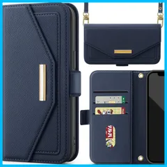 【★送料無料★】NODALA iPhone13mini ケース 手帳型 アイフォン13ミニ スマホケース 財布型 ショルダー あいふぉん13mini 携帯ケース 肩掛け 斜めがけ カバー 手帳型 小銭入れ カード収納 ロングストラップ 長さ調節可能 ミラー付き