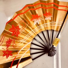 新品★ 舞扇子 京扇子 日本舞踊 踊り用  紅葉 朱赤