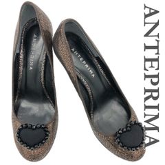 Repetto パンプス エナメル ビブラムソール チャンキーヒール