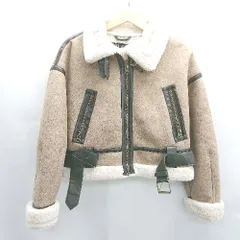 ◇ ⊇ ZARA ザラ ボア 長袖 ジャケット サイズXS キャメル系 レディース E  【1503060043738】