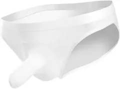 [G-tiamo] [ジーティアモ] シースルー 3D 竿出し スタイル ブリーフ メンズ 快適 セクシー 立体 もっこり ぞうさん ショーツ 黒 くろ ブラック 白 しろ ホワイト 透け透け すけすけ 透けてる さお 出てる 突出 パンツ 下着 男性 ストッ