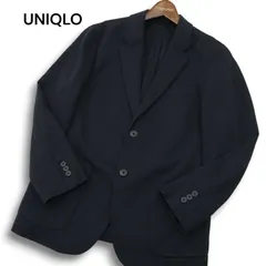 22AW★ UNIQLO ユニクロ 通年 ストレッチ コンフォート アンコン 2B テーラード ジャケット Sz.S メンズ ネイビー