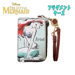 Disney ディズニー リトルマーメイド アリエル 水彩タッチ柄 フラグメントケース コインケース パスケース カードケース ミント レディース (D7354MT)
