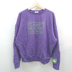 ◇ ⊇ CAMP7 キャンプセブン アウトドア 長袖 ロゴボックストレーナー サイズL パープル系 メンズ E  【1507080000221】