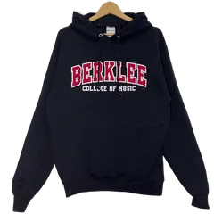 Champion チャンピオン プルオーバー BERKLEE バークリー音楽大学 パーカー フーディー フロント刺繍 ワンポイント刺繡 ホンジュラス製 Mサイズ ブラック