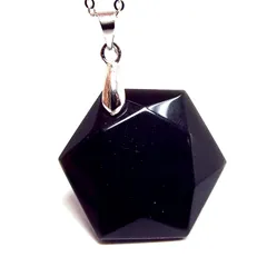 天然石 パワーストーン ペンダントトップ 六芒星 ダビデの星 オニキス
