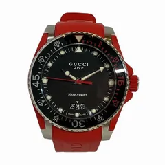 【使用感少・極美品 】 GUCC ダイブ 猫 メンズ 腕時計 dショッピング |グッチ 時計 ダイヴ 40mm 猫 キャット メンズ